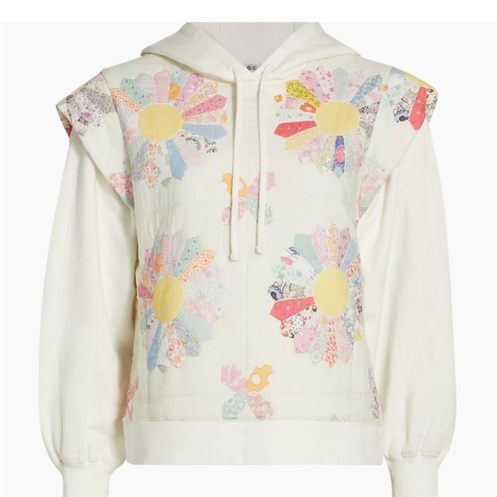 Sea NY Linden Patchwork sweatshirt EUC